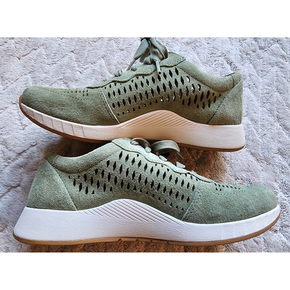 Dansko Charlie Sage Green Suede Perforated Lace Up Walking Shoes Womens Size 36 - Picture 8 of 10